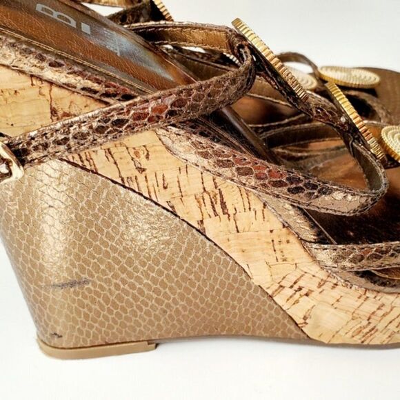 Bakers Womens Cappuccino Wedge Sandals Size 9 GUC - Picture 6 of 7
